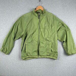 Nike Green Full Zip Lightweight Track Jacket Athletic Men's Large Windbreaker